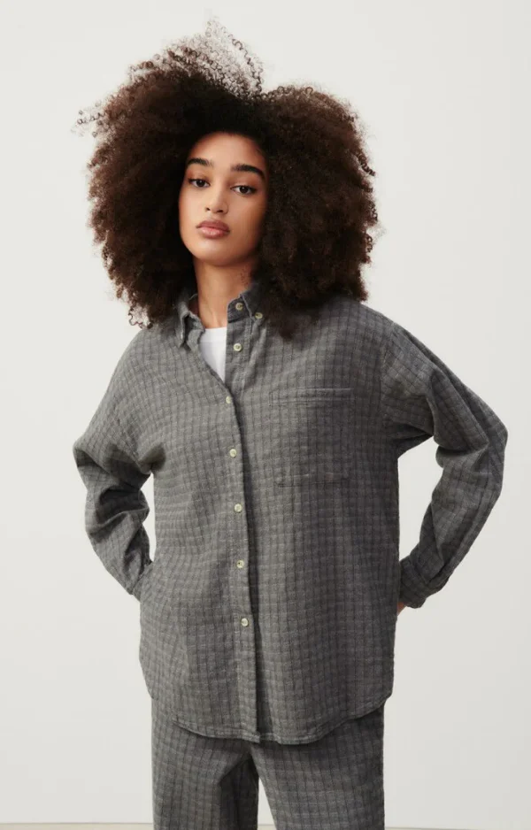 American Vintage | Damenbluse Jofty Kies Meliert