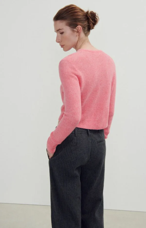 American Vintage | Damencardigan Razpark Candy Pink Meliert