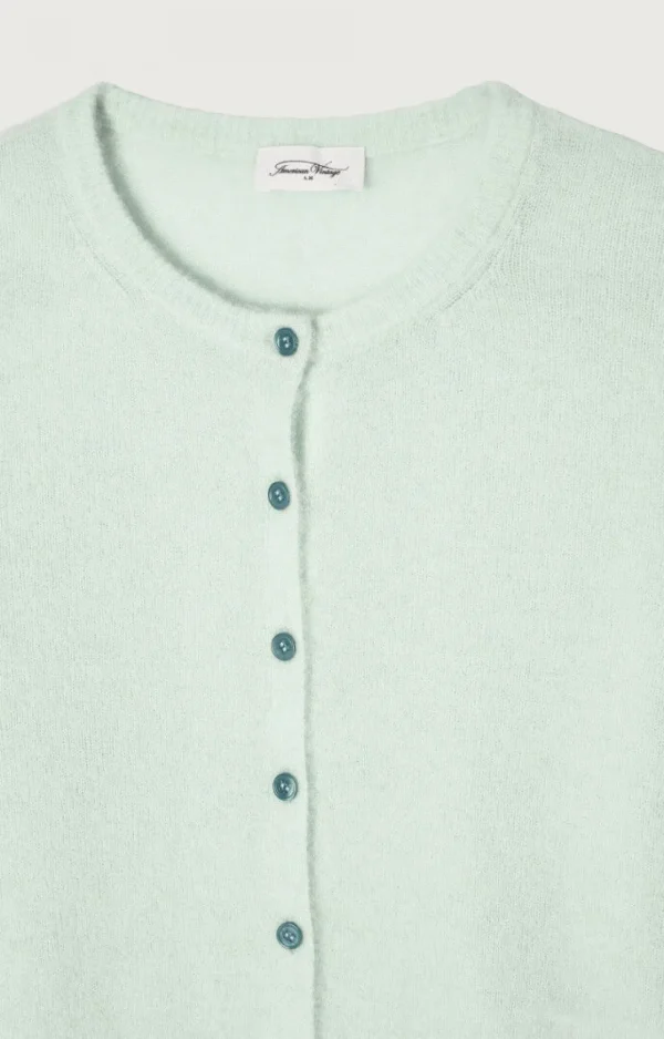 American Vintage | Damencardigan Razpark Wassergrun Meliert