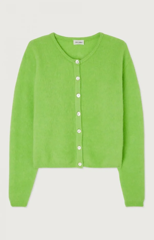 American Vintage | Damencardigan Vitow Pistazie Meliert