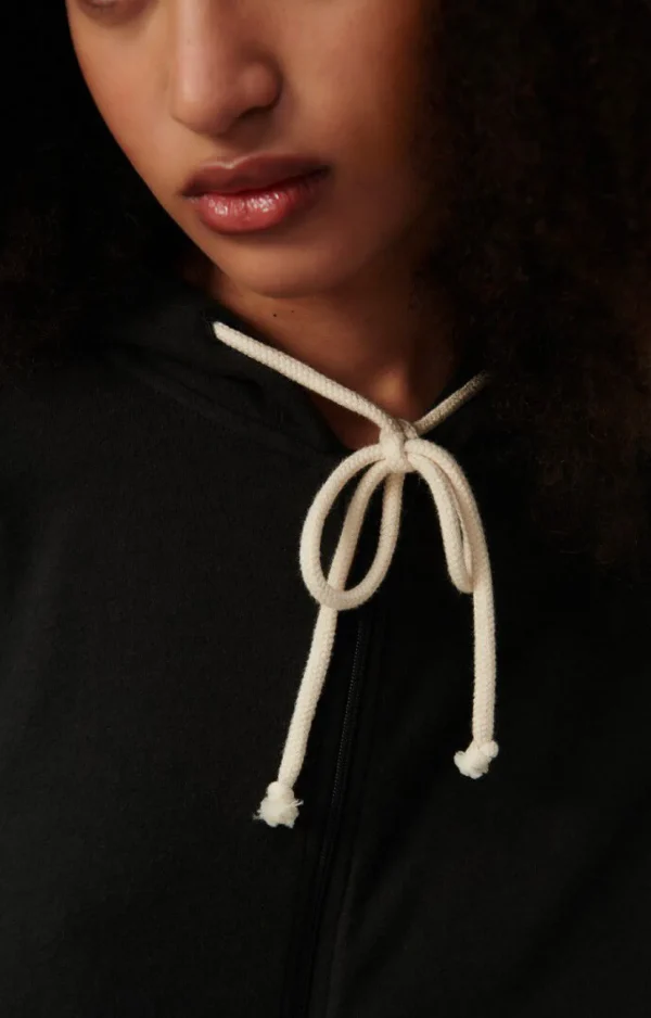 American Vintage | Damenkapuzenpullover Ypawood Kohlenstoff Meliert