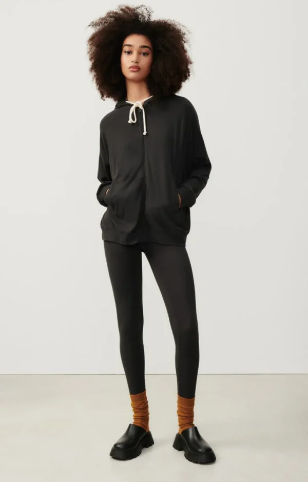 American Vintage | Damenkapuzenpullover Ypawood Kohlenstoff Meliert