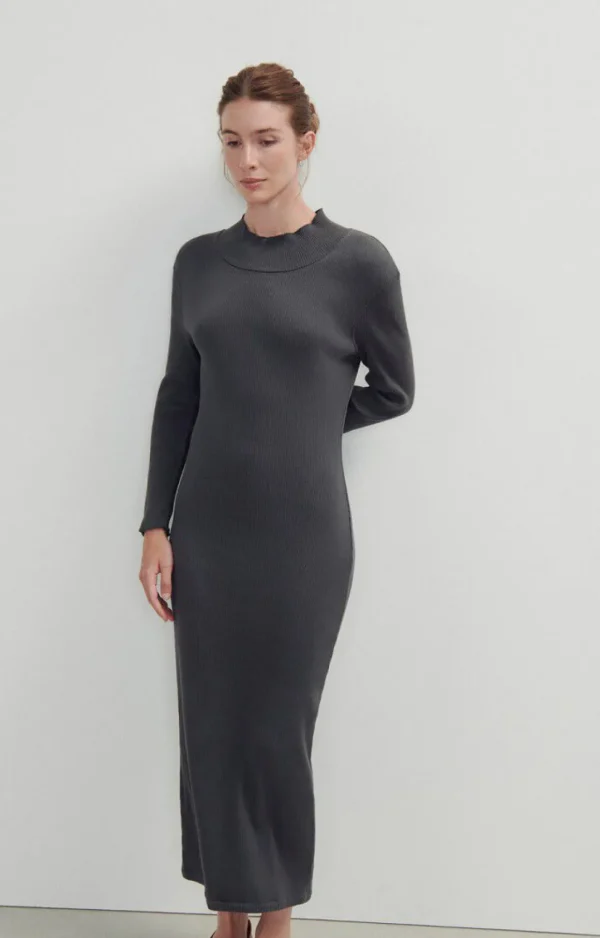 American Vintage | Damenkleid Piwik Anthrazit Meliert
