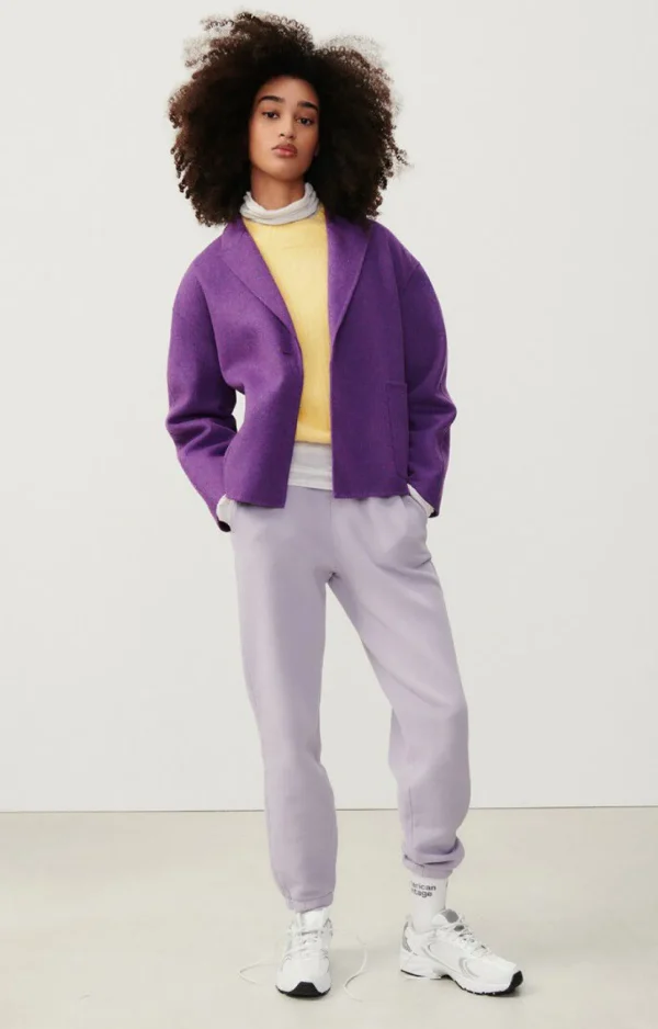 American Vintage | Damenmantel Dadoulove Aubergine Meliert