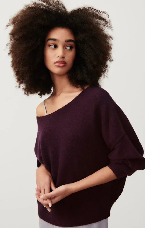American Vintage | Damenpullover Damsville Moussaka Meliert Schwarzer