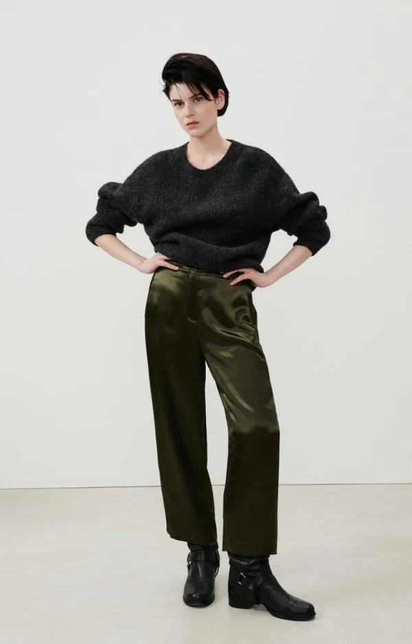 American Vintage | Damenpullover East Anthrazit Meliert