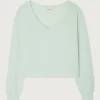 American Vintage | Damenpullover Razpark Wassergrun Meliert