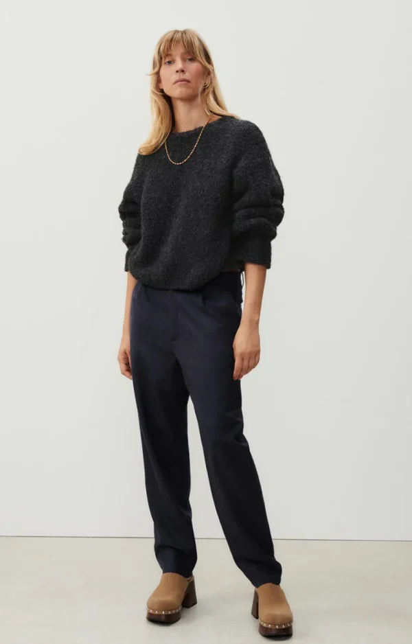 American Vintage | Damenpullover Zolly Anthrazit Meliert