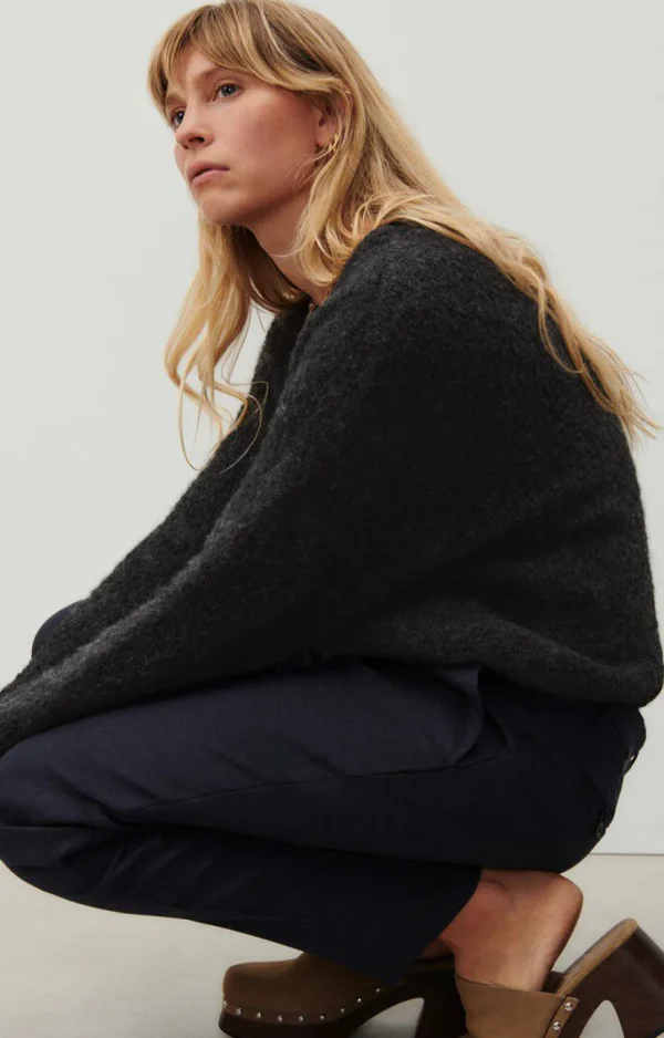 American Vintage | Damenpullover Zolly Anthrazit Meliert