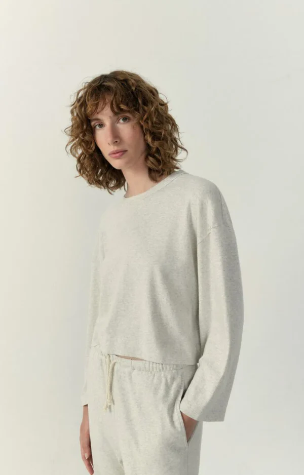 American Vintage | Damen-T-Shirt Bozy Creme Meliert