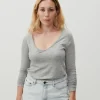 American Vintage | Damen-T-Shirt Jacksonville Grau Meliert