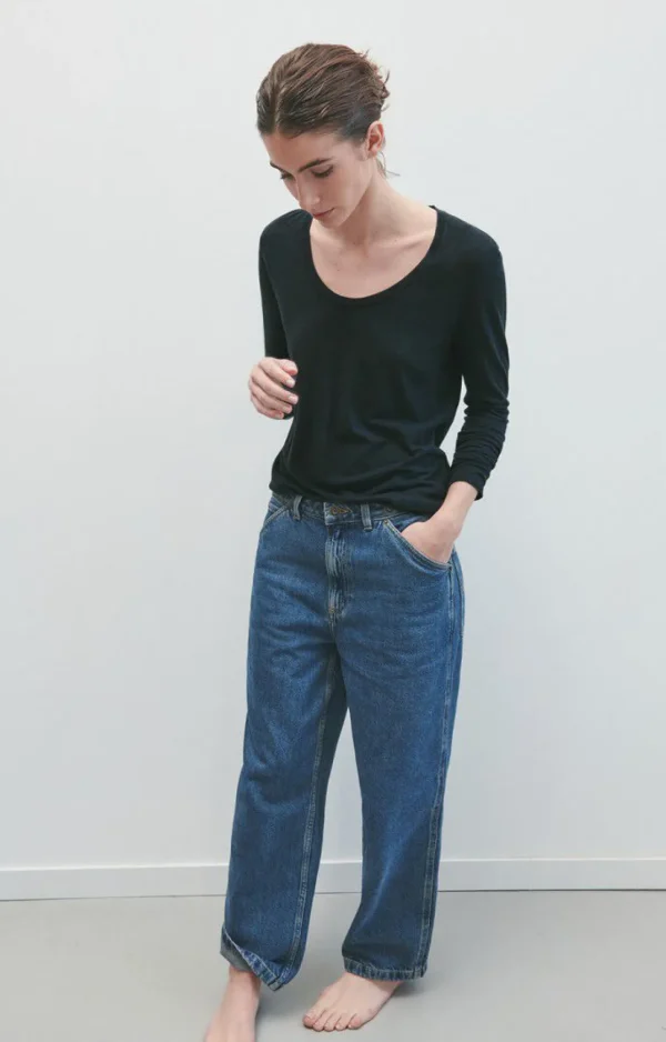 American Vintage | Damen-T-Shirt Jacksonville Navy