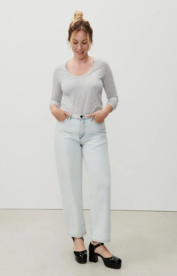 American Vintage | Damen-T-Shirt Jacksonville Vlies Meliert