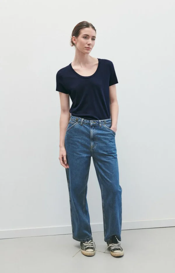 American Vintage | Damen-T-Shirt Jacksonville Navy
