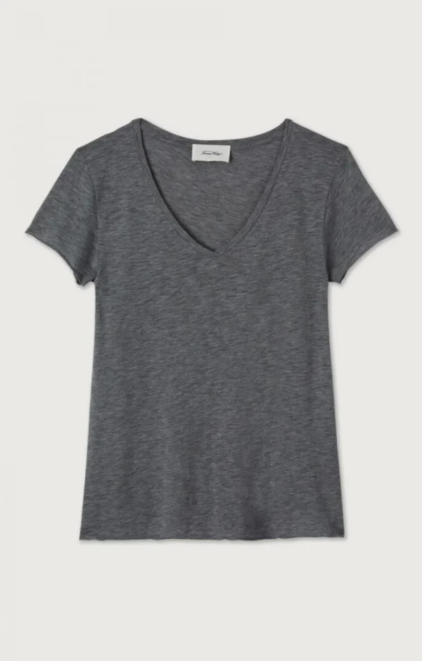 American Vintage | Damen-T-Shirt Jacksonville Anthrazit Meliert