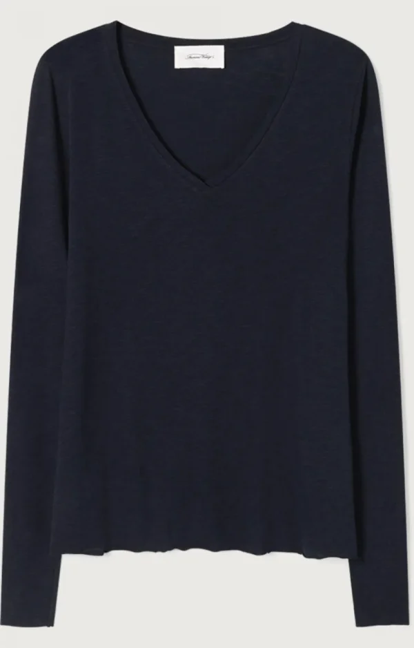 American Vintage | Damen-T-Shirt Jacksonville Navy