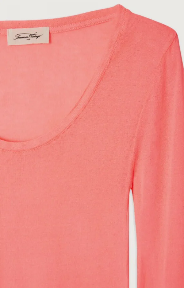 American Vintage | Damen-T-Shirt Massachusetts Koralle