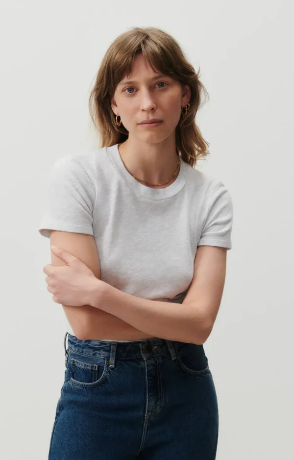 American Vintage | Damen-T-Shirt Sonoma Arktis Meliert