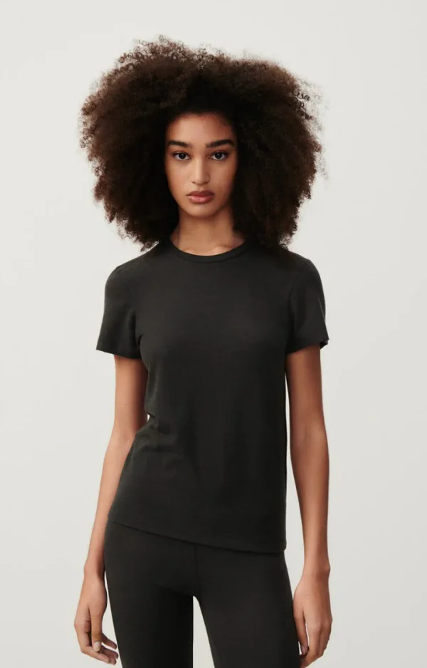 American Vintage | Damen-T-Shirt Ypawood Kohlenstoff Meliert