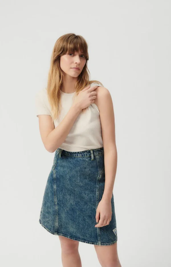 American Vintage | Damen-T-Shirt Ypawood Grau Meliert