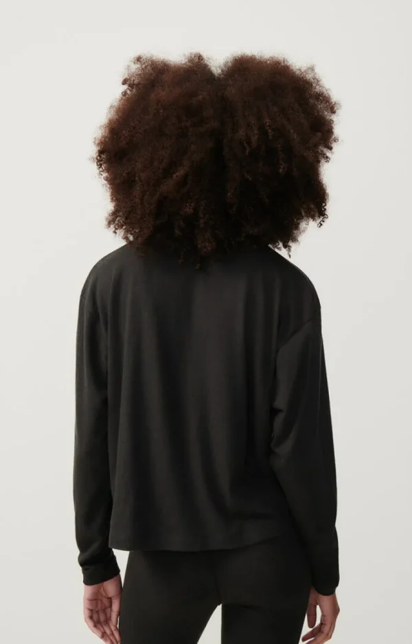 American Vintage | Damen-T-Shirt Ypawood Kohlenstoff Meliert