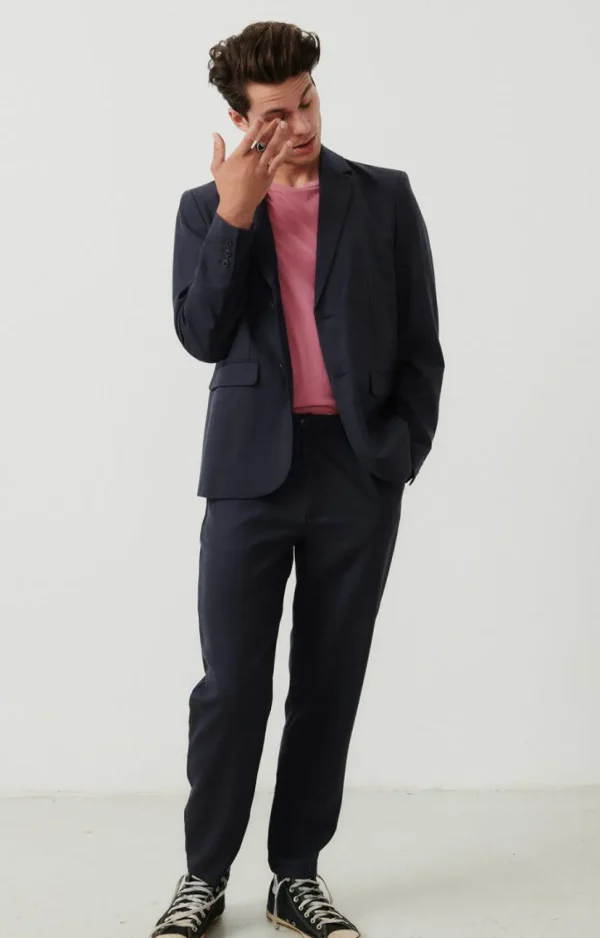 American Vintage | Herrenblazer Tabinsville Navy Meliert