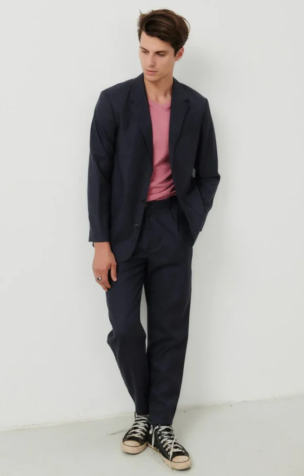 American Vintage | Herrenblazer Tabinsville Navy Meliert