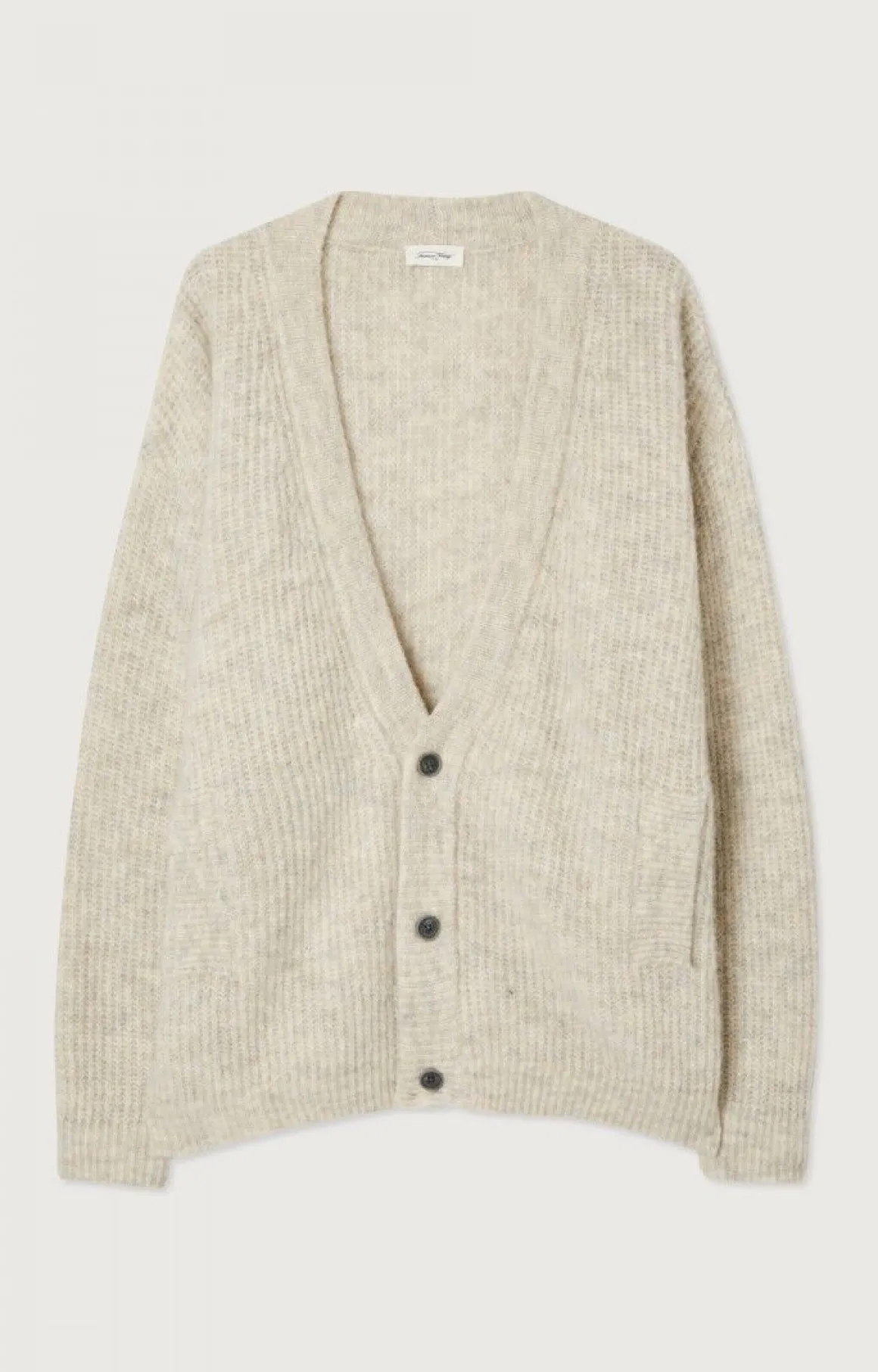 herrencardigan_east_8.webp American Vintage | Herrencardigan East Pulverschnee Meliert