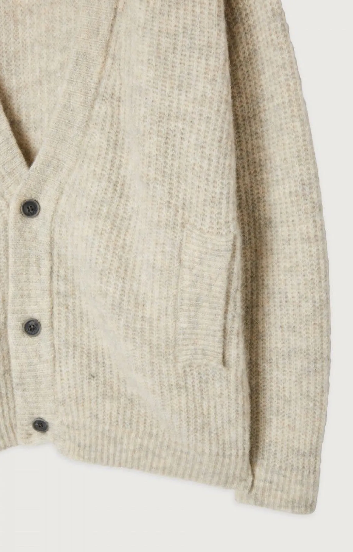 herrencardigan_east_9.webp American Vintage | Herrencardigan East Pulverschnee Meliert