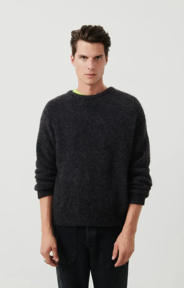 American Vintage | Herrenpullover East Anthrazit Meliert