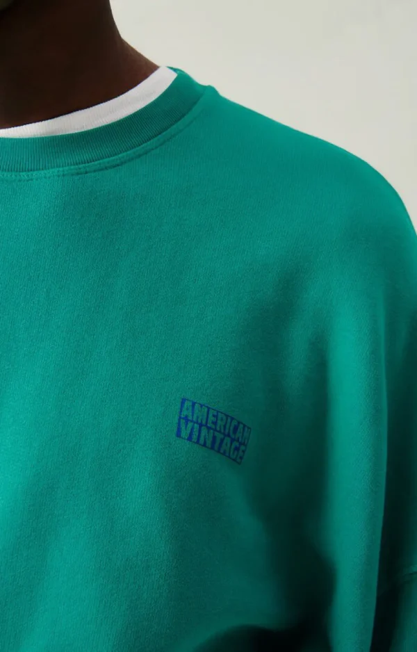 American Vintage | Herrensweatshirt Izubird Diabolo Minze Vintage