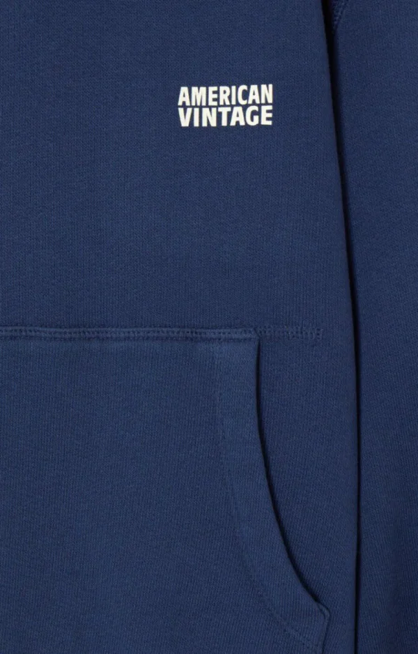 American Vintage | Kinderkapuzensweatshirt Izubird Navy Vintage
