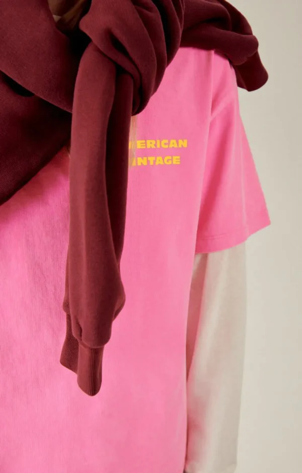 American Vintage | Kinder-T-Shirt Fizvalley Neonpink