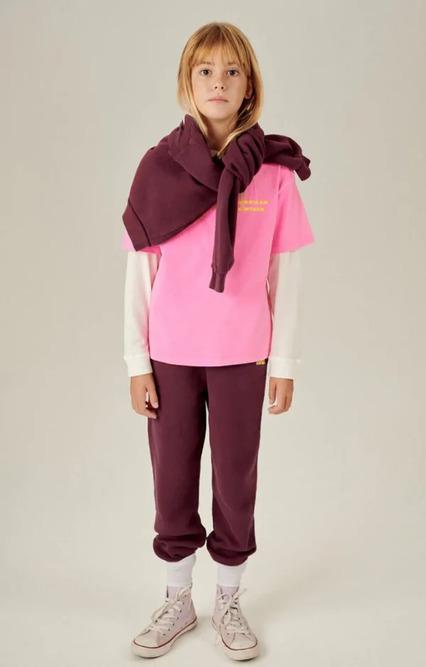 American Vintage | Kinder-T-Shirt Fizvalley Neonpink