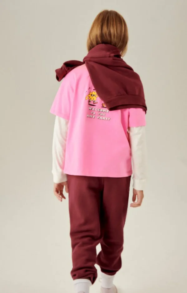American Vintage | Kinder-T-Shirt Fizvalley Neonpink
