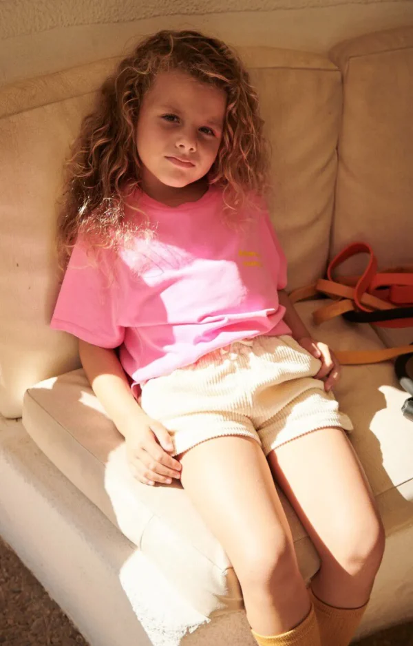 American Vintage | Kinder-T-Shirt Fizvalley Neonpink