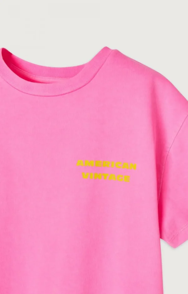 American Vintage | Kinder-T-Shirt Fizvalley Neonpink